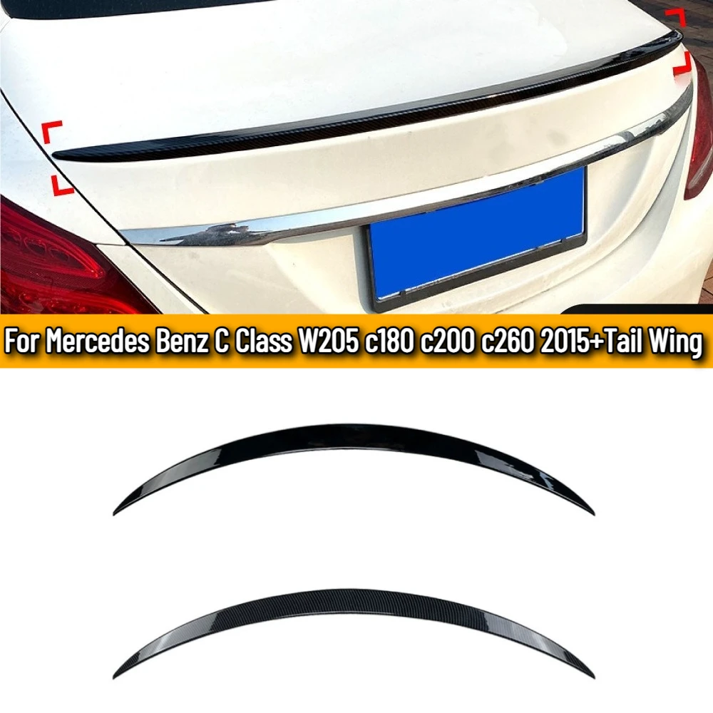 

Задний спойлер багажника, совместимый с 2015+ для Mercedes Benz C Class W205 C180 C200 C260 седан, глянцевое черное хвостовое крыло