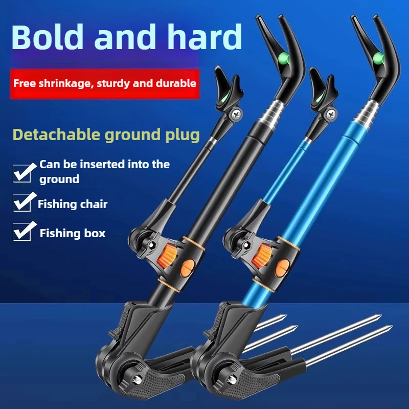 Stainless Steel Fishing Multi-Functional Rod Holder Ground Insert Platform Fishing Stand Rod Cannon Support Stand