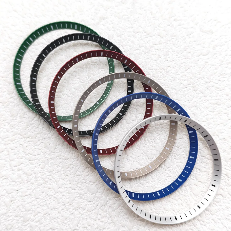 31.3×27.8mm Watch Chapter Ring Metal Various Style Fit NH35 NH36 Watch Case Complement with 28.5mm Dial Watch Replacement Parts
