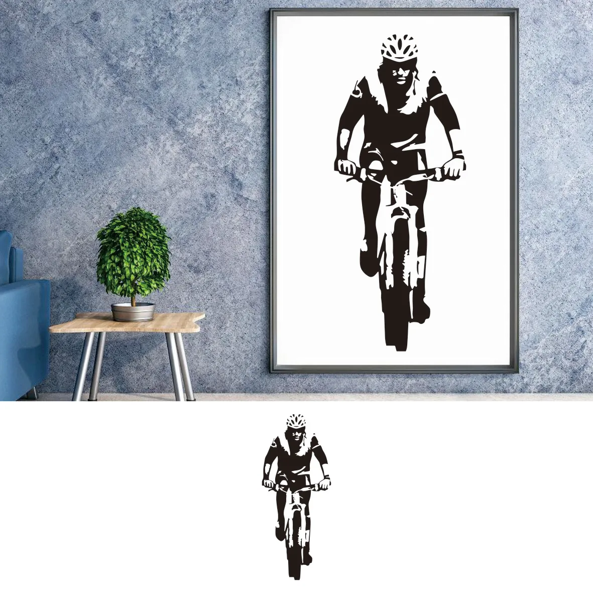 

Bicycles Wall Decal Bike Sticker Vinyl Bicycle Sport Wall Sticker Cyclist Decal for Teens Boys Kids Room Decor Bike Gifts