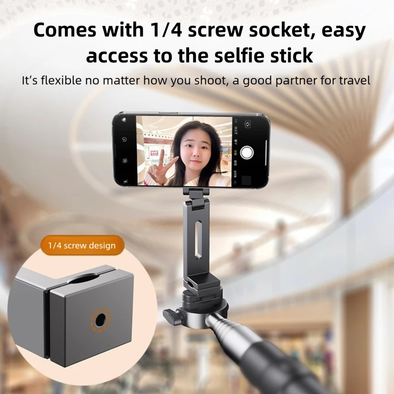 ที่วางโทรศัพท์เครื่องบินแม่เหล็กโต๊ะเดินทางสากลโทรศัพท์มือถือ Mount Stand พับได้ 360 °   รองรับโทรศัพท์ไม้เซลฟี่แบบหมุนได้