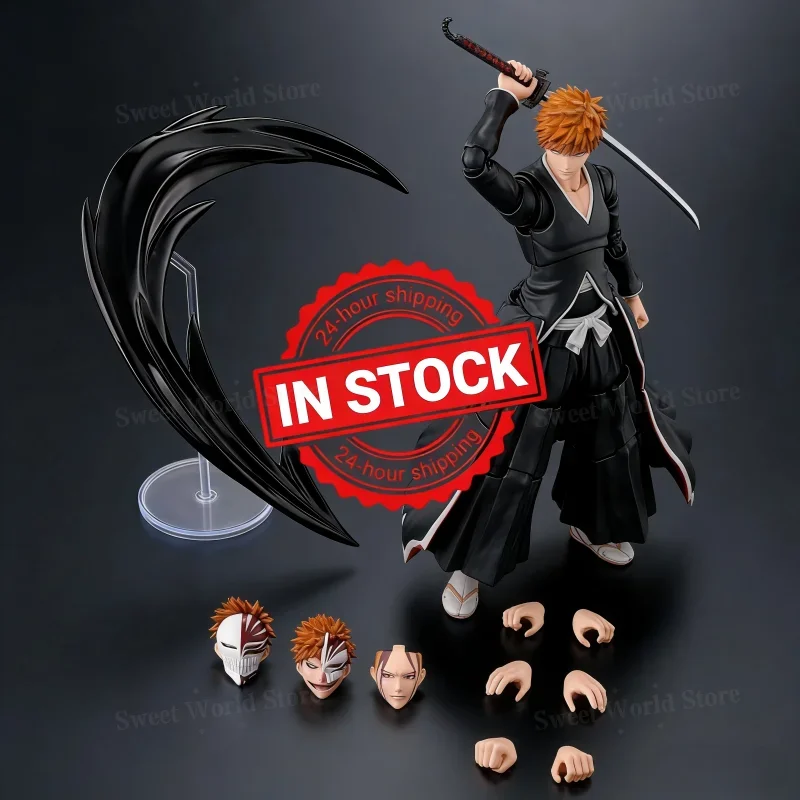 

HOT NEW IN stock BLEACH SHFiguart SHF Kurosaki Ichigo Getsugatensho PVC Action Figure Model Collection Doll Toys