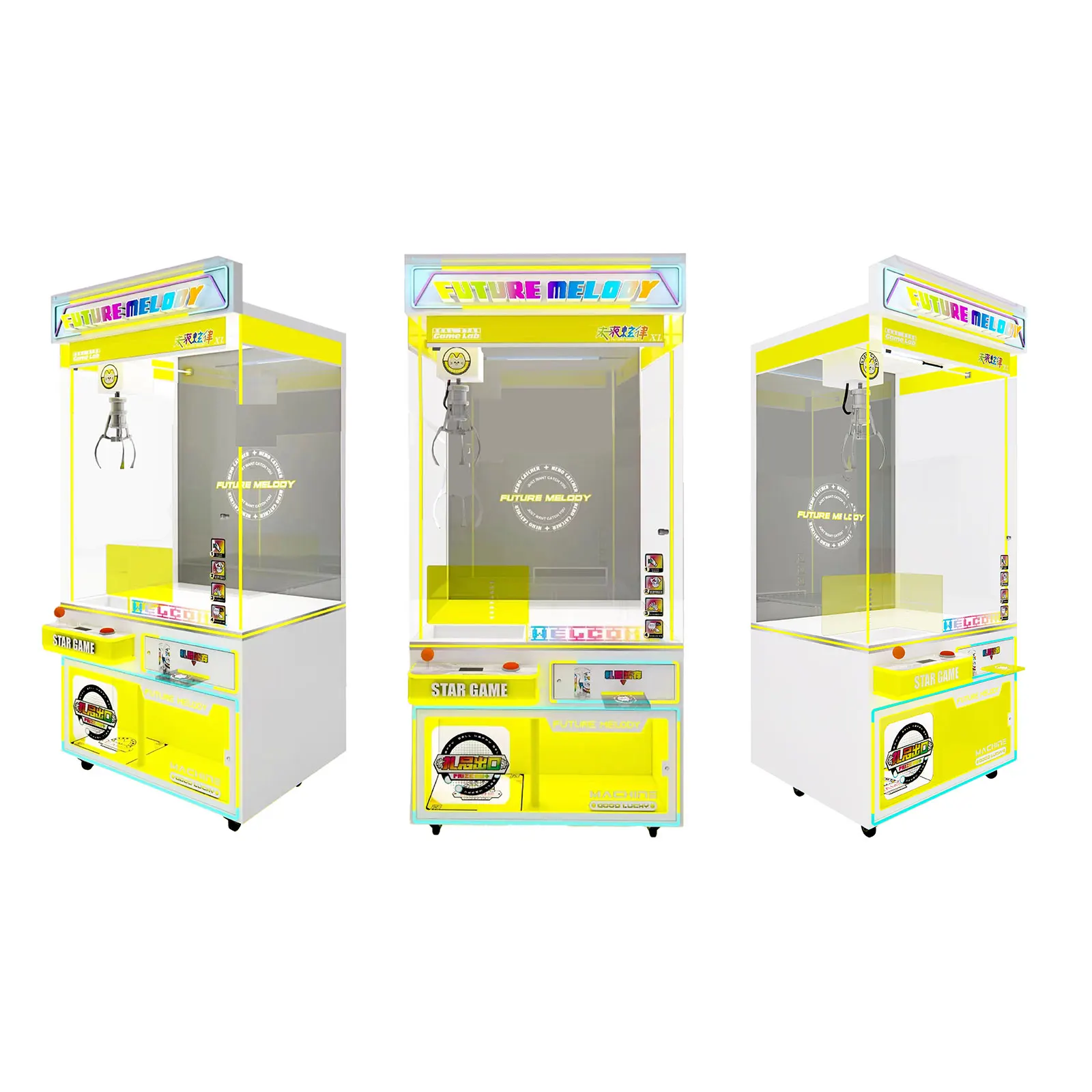 

Blue Claw Crane Machine Toy Plush Prize Doll Grabber for Coin Pusher English Bill Acceptor Arcade Game Open Shop for 6+ Years