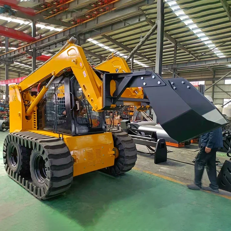 Multifunções Pilot Ranch Residential Skid Loader, transplante de árvores, pequeno Skid Steer, JC100G, 100HP