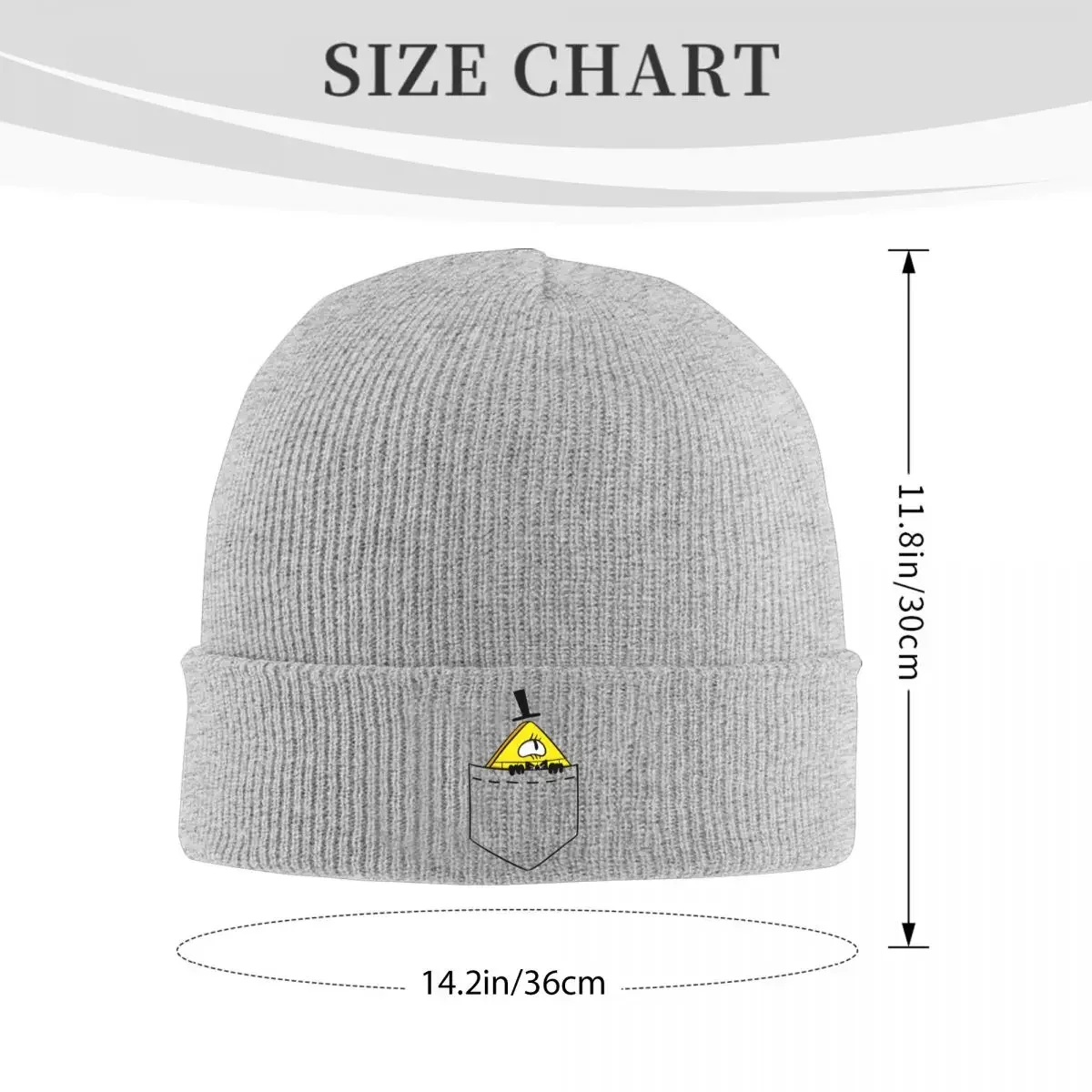 Pocket Bill Cipher Knitted Caps Women's Men's Beanie Winter Hat Warm Cap