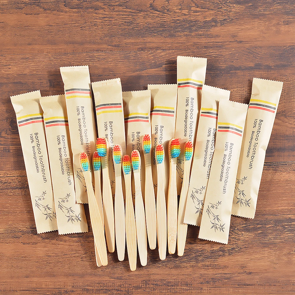 10Pack Children Soft Bristles Bamboo Toothbrush Friendly Tooth Brush Sets Teeth Deep Cleaning Dental Oral Care Child Tooth Brush