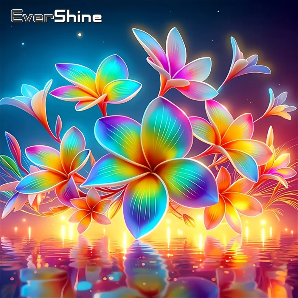Evershine Diamant-Stickerei, Blumen-Mosaik, voller Bohrer, Morgenblume, DIY-Bild aus Strass, handgefertigtes Geschenk