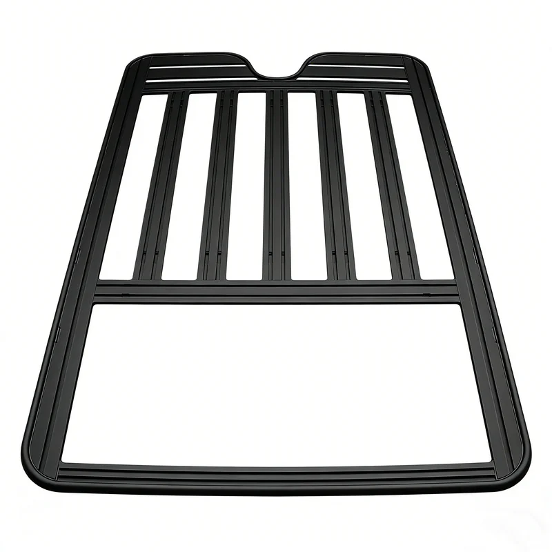 4X4 Offroad SUV Flat Roof Rack Platform With Foldable Step Ladder Heavy Duty Luggage Modification Exterior Accessories