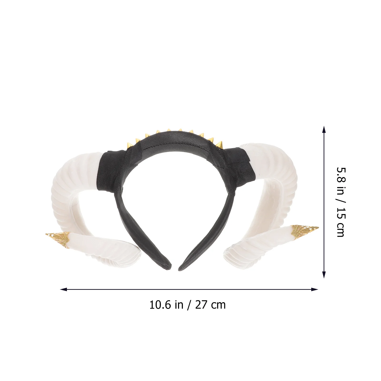 

Goat Sheep Horn Halloween Headband Non-Deforming One Size Fits Most Halloween Costume Party Accessory Clip in Hair