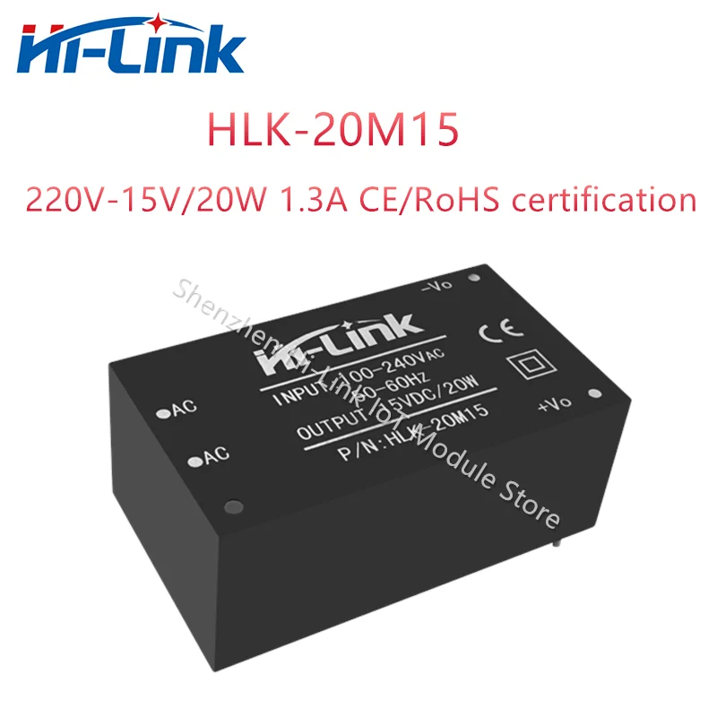 Intelligent Household Hilink  AC DC 20W HLK-20M15 220V To 15V  1.3A Switch Power Supply Module Converter High Safety Isolation