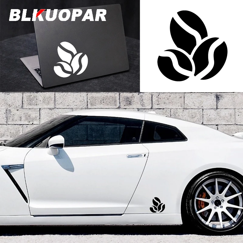 BLKUOPAR For Coffee Beans Car Stickers Sunscreen Fashionable Decals Occlusion Scratch Refrigerator Helmet Decor Car Goods