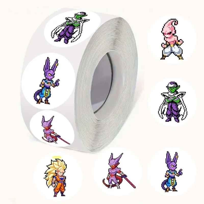 New Dragon Ball Son Goten Bulma Son Goku Anime Cartoon Cute Sticker Convenient Pixel Style Advanced Seal Label Wall Account