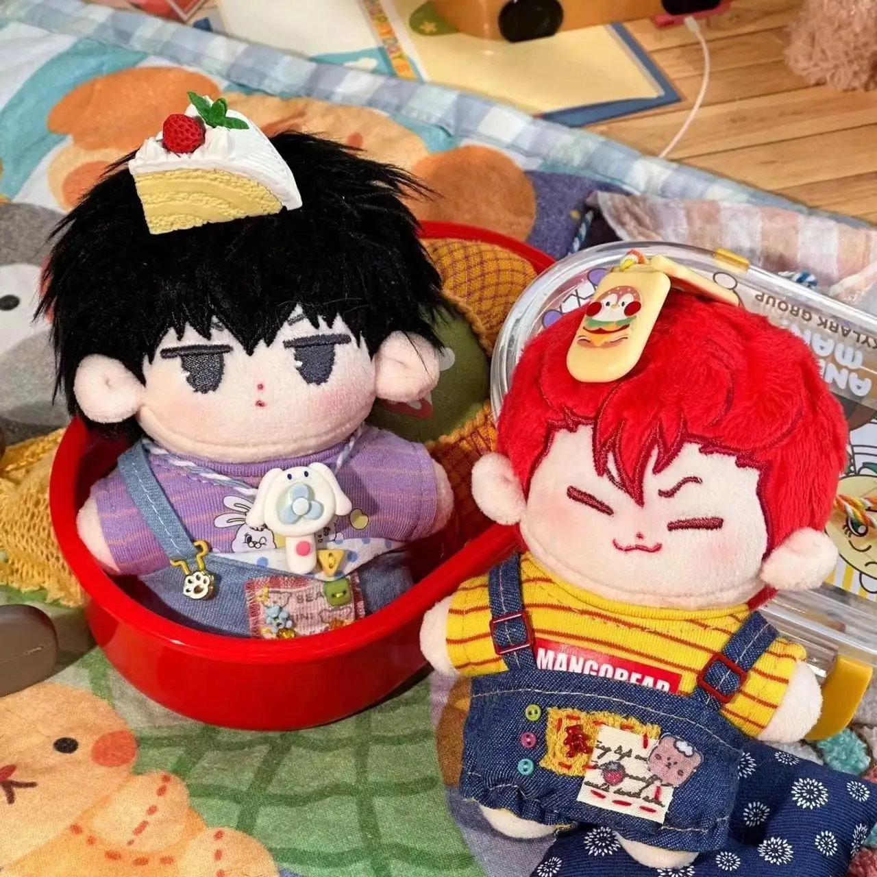 

10 Cm Anime Sakuragi Hanamichi Rukawa Kaede Cosplay COSTUME Plush Doll Cartoon Clothes Dress Up Cotton Dolls Children Plush Toy