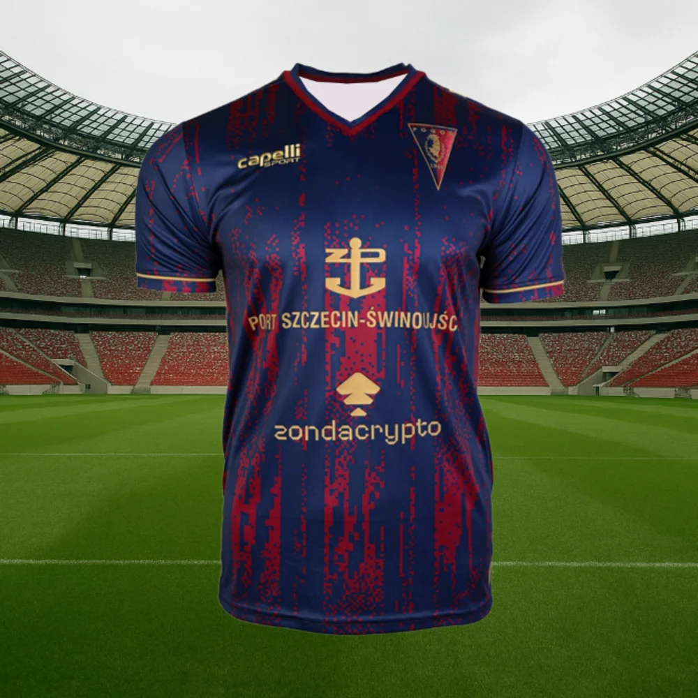 

25-26 Новый польский футбольный мужской футбольный трикотаж Польша быстросохнущий комплект Pogoń Szczecin Джерси Мужской комплект Polska Football KID Jersey Kits