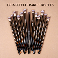 MAANGE 13pcs Professional Eyeshadow Brushes Set Blending Eyeliner Eyebrow Concealer Brushes Makeup Accessories Gifts for Friends