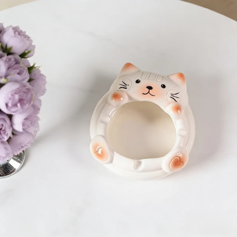 1pc Ashtray ceramic home personalized living room bedroom high-end feeling ins cute and fashionable home decoration ornaments