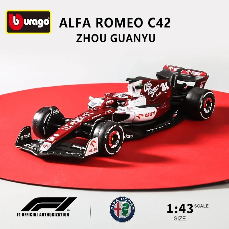 Bburago 1:43 F1 Racing Red Bull Rb20 2024 RB13 Ferrari Alfa Romeo Mercedes Alpine Alloy Die Cast Car Model Toy Collectible Gift