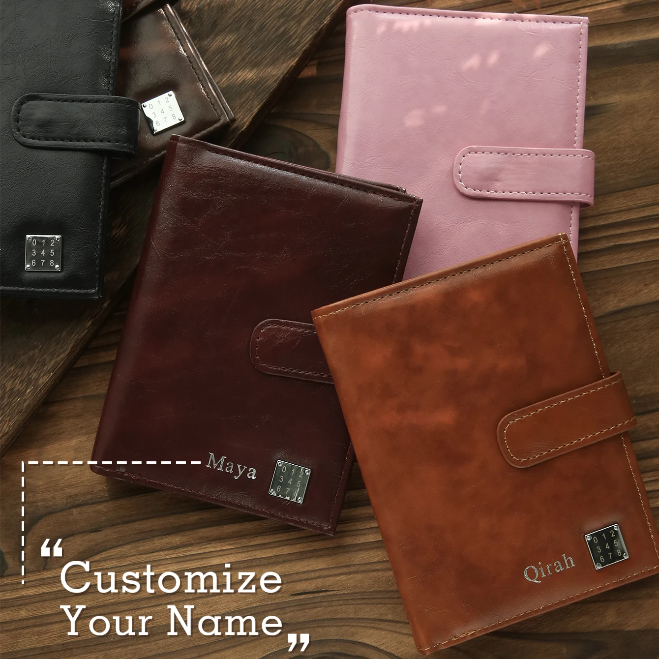 

1PC Personalized Name Passport Holder Custom Retro Travel Wallet Customized Vintage Passport Cover Premium Document Organizer