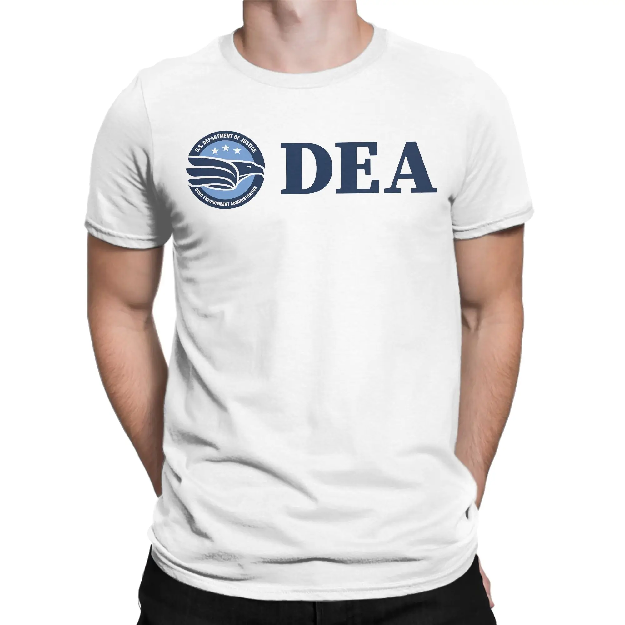 DEA US Federal Interdiction Agency T Shirt Beach 100% Cotton T Shirts For Mens Trendy Cool Print Tee Shirt Short Sleeves Tops