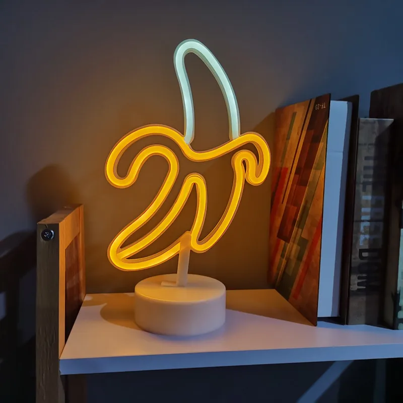 Banana LED Neon Sign Light Luminous Fruit Lights Festival Decoration Neon Lamp For Home Party Decor Adult Kid Gift
