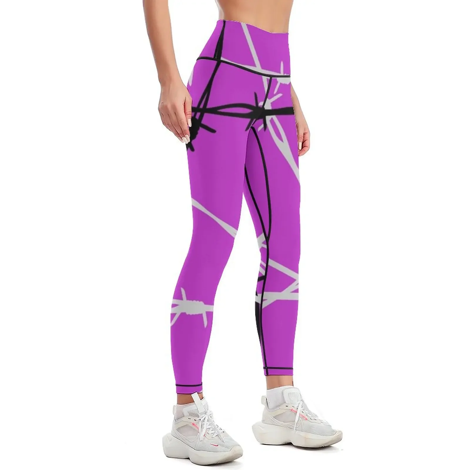 Barbed Wire Purple Leggings Jogger pants workout clothes for Women's tights legings for fitness Womens Leggings