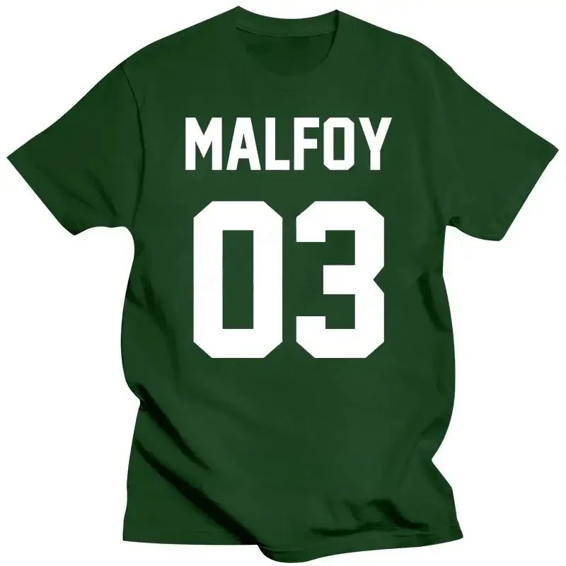 DRACO MALFOY T-SHIRTNew fashion brand teeshirt  male short sleeve black top MALFOY 03 UNISEX SHIRT PRINT ON BACK SIDE T SHIRTS