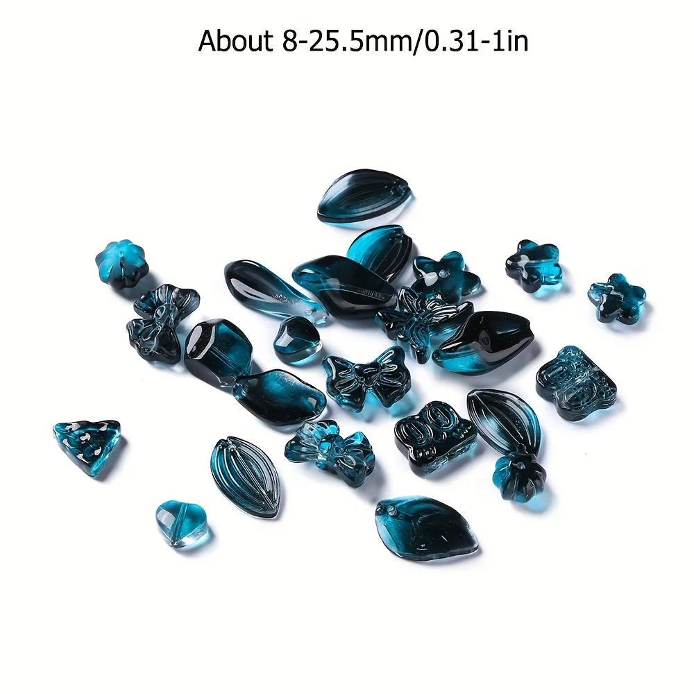 20g/Lots Colored Glass Flower Butterfly Shaped Mixed Beads Loose Spacer Beads for DIY Necklace Bracelet Jewelry Making Findings