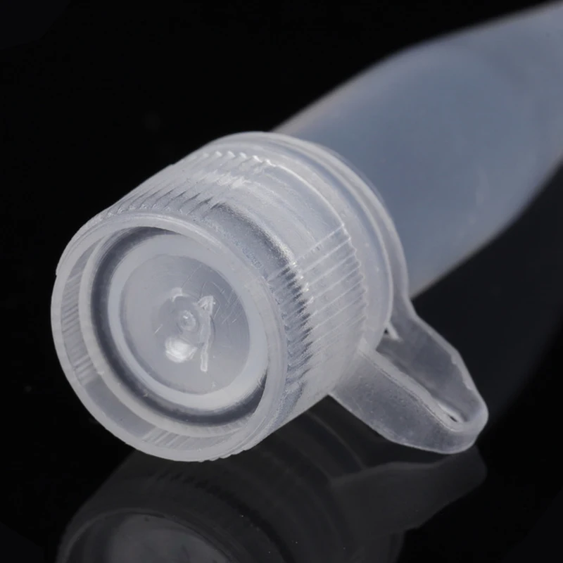 Mini 1.5ml Centrifuge Tube with 10 Test Tubes Transparent Plastic with Gaskets Container  Scientific Laboratory Testing Access