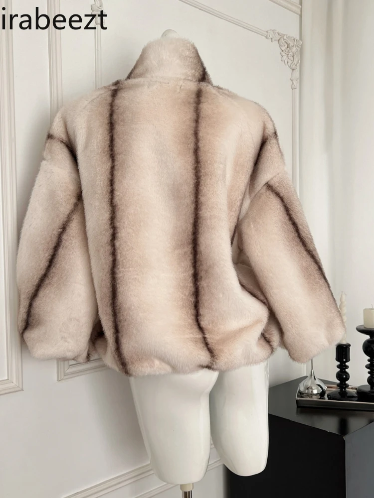 Stand Collar Short Fur Coat for Women Gentle Light and Luxurious Winter High-end New Style Casacos De Inverno Feminino