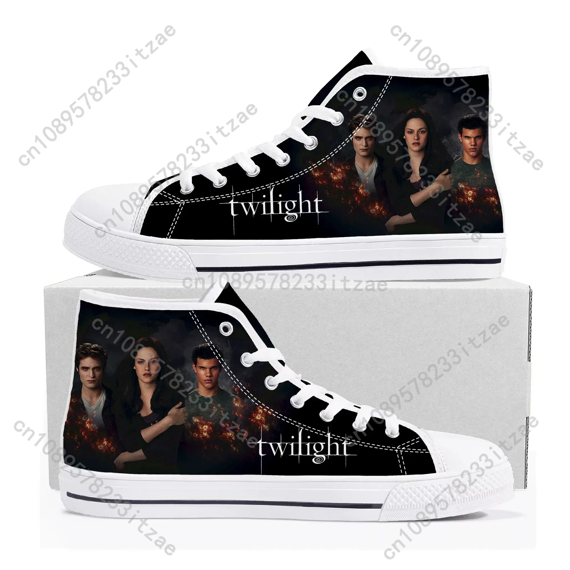 

The Twilight Saga Movie High Top Sneakers Mens Womens Teenager Canvas High Quality Sneaker Casual Custom Shoes Customize Shoe