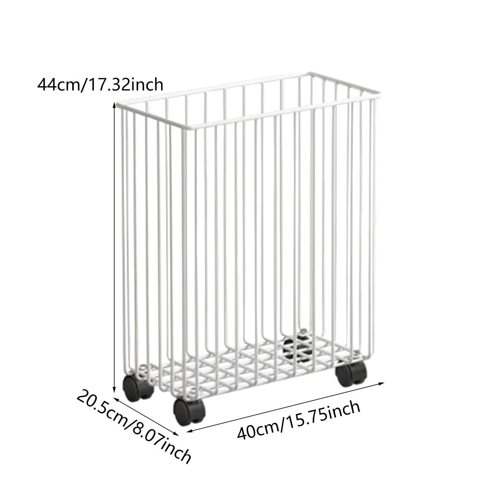 Rolling Slim Laundry Basket Yoga Mat Storage Basket for Yoga Strap Resistance Bands Dumbbells Foam Roller Badminton Racket