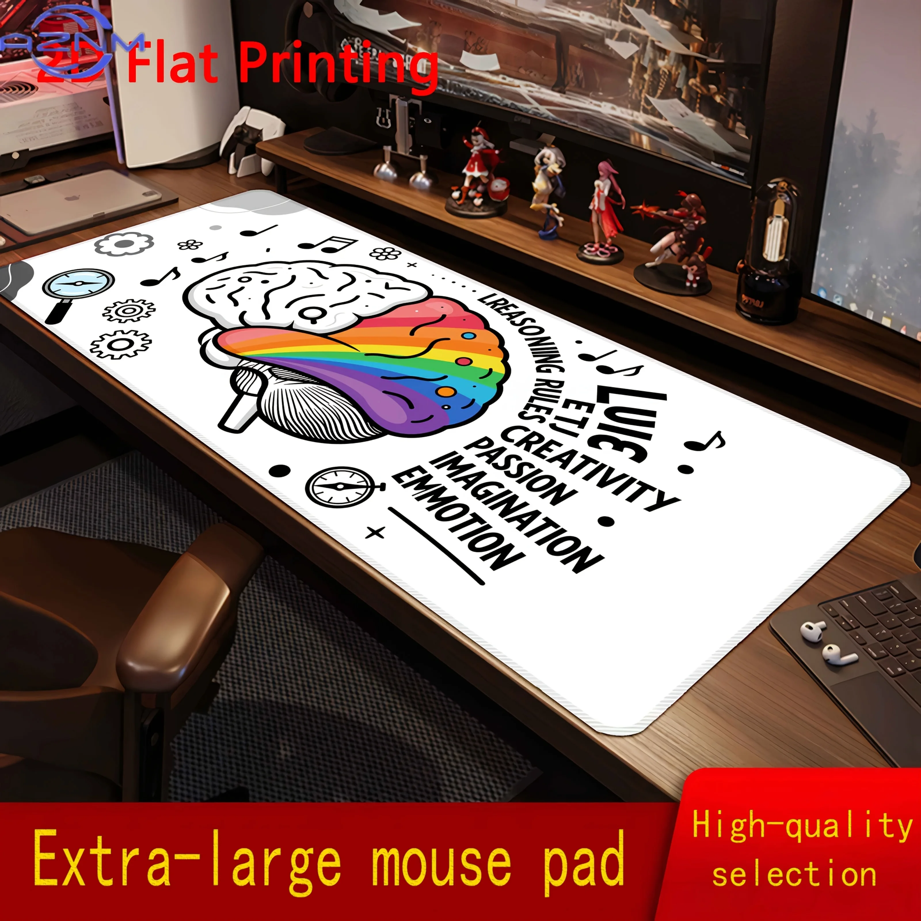 1pc Brain Illustration Mouse Pad, Featuring 