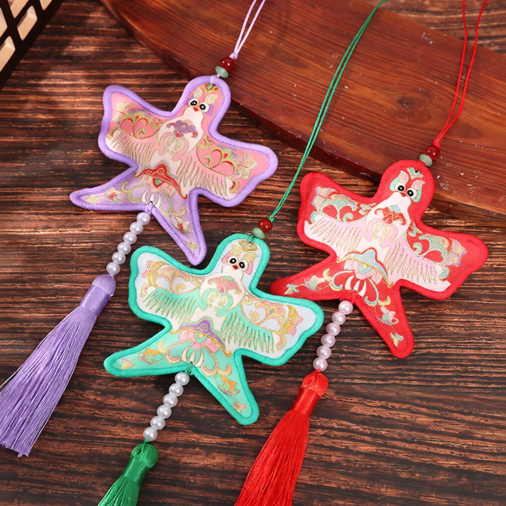 Classic Kite Shape Embroidery Sachet Fragrant Pouch Car Hanging Ornament Eastern Culture Decor Wedding Party Gift