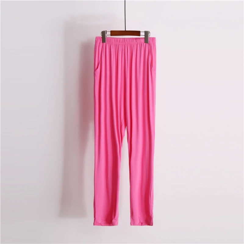 سراويل نسائية قطنية مشروط كبيرة جدًا وفضفاضة ومريحة للنوم، سراويل منزلية غير رسمية لربيع الخريف، سراويل بيجامة للفتيات #3