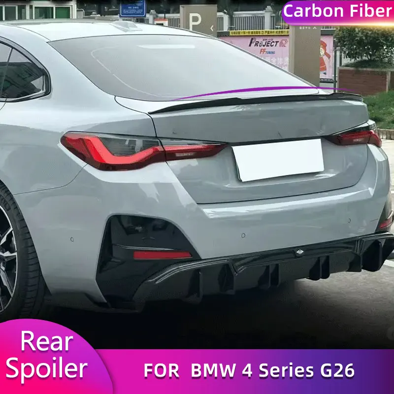 

Carbon Fiber Rear Trunk Spoiler Wings for BMW 4 Series G26 Gran Coupe 4-Door 2021-2024 Car Racing Rear Spoiler Boot Lid Wing Lip