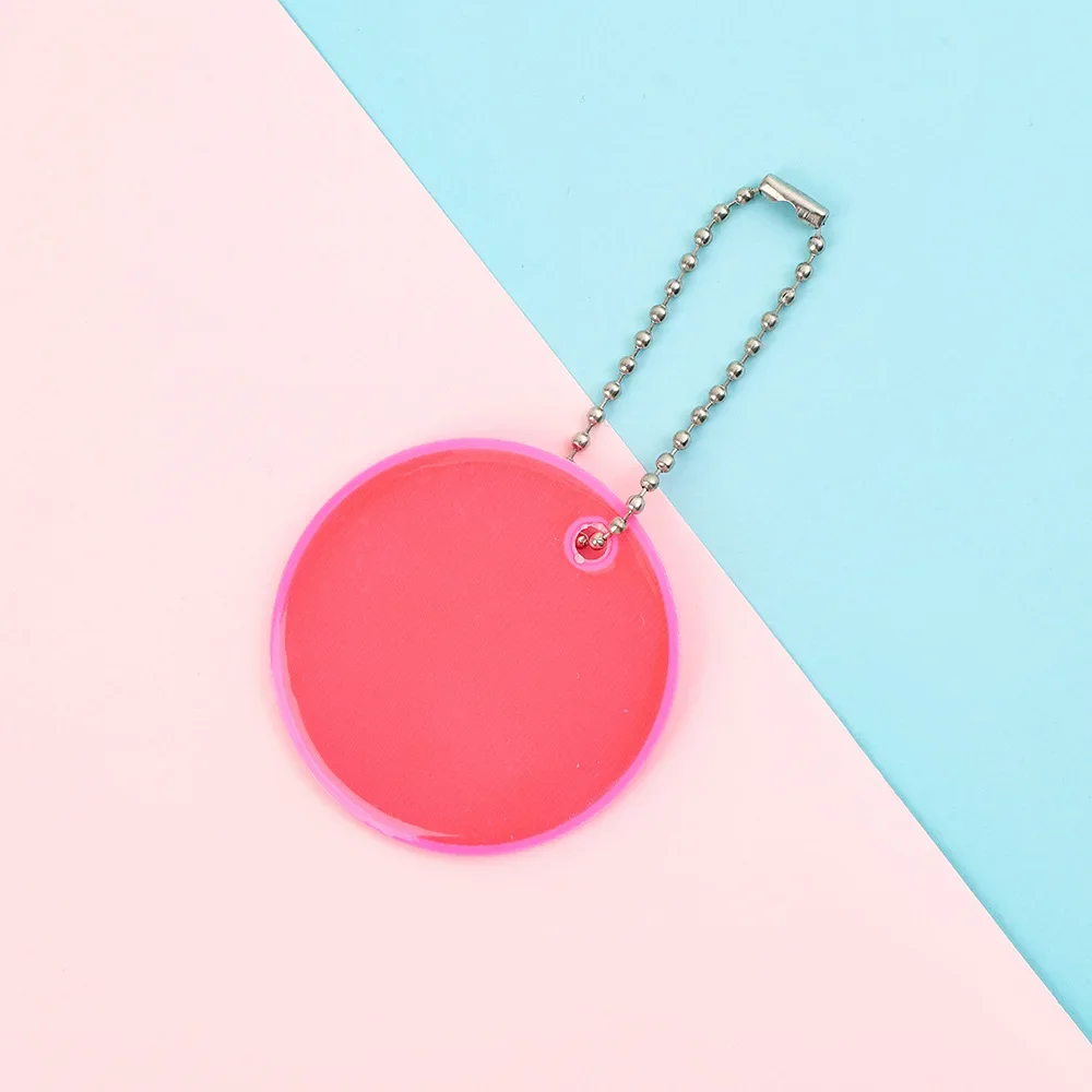 Okrągły odblaskowy wisiorek Tornister studencki Streamer Rower Odblaskowy dwustronny wisiorek odblaskowy z PVC