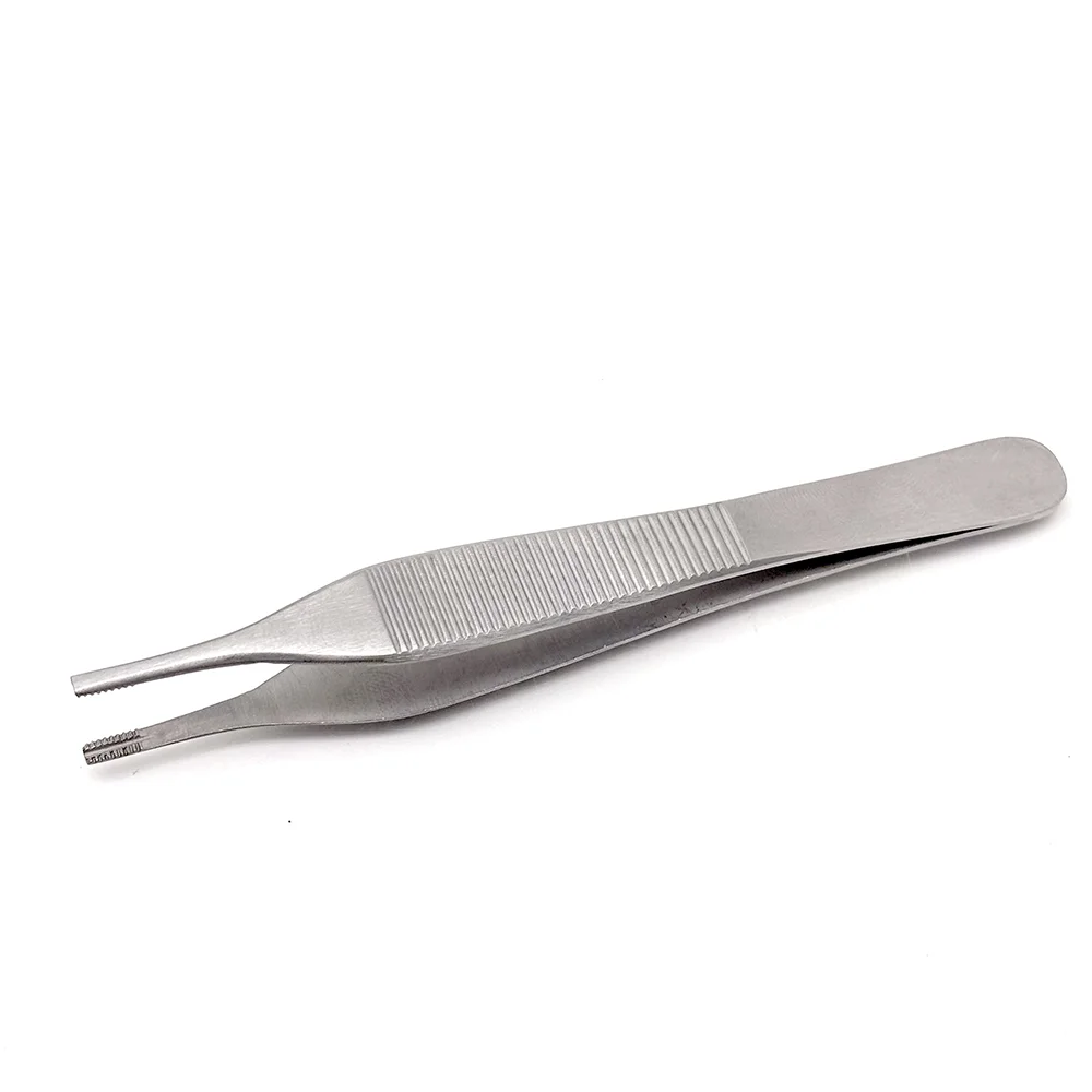 Stainless Steel Ophthalmic Tweezers Cartilage Forceps With Teeth And Slots Fat Tissue Tweezers  Surgical Forceps 12CM