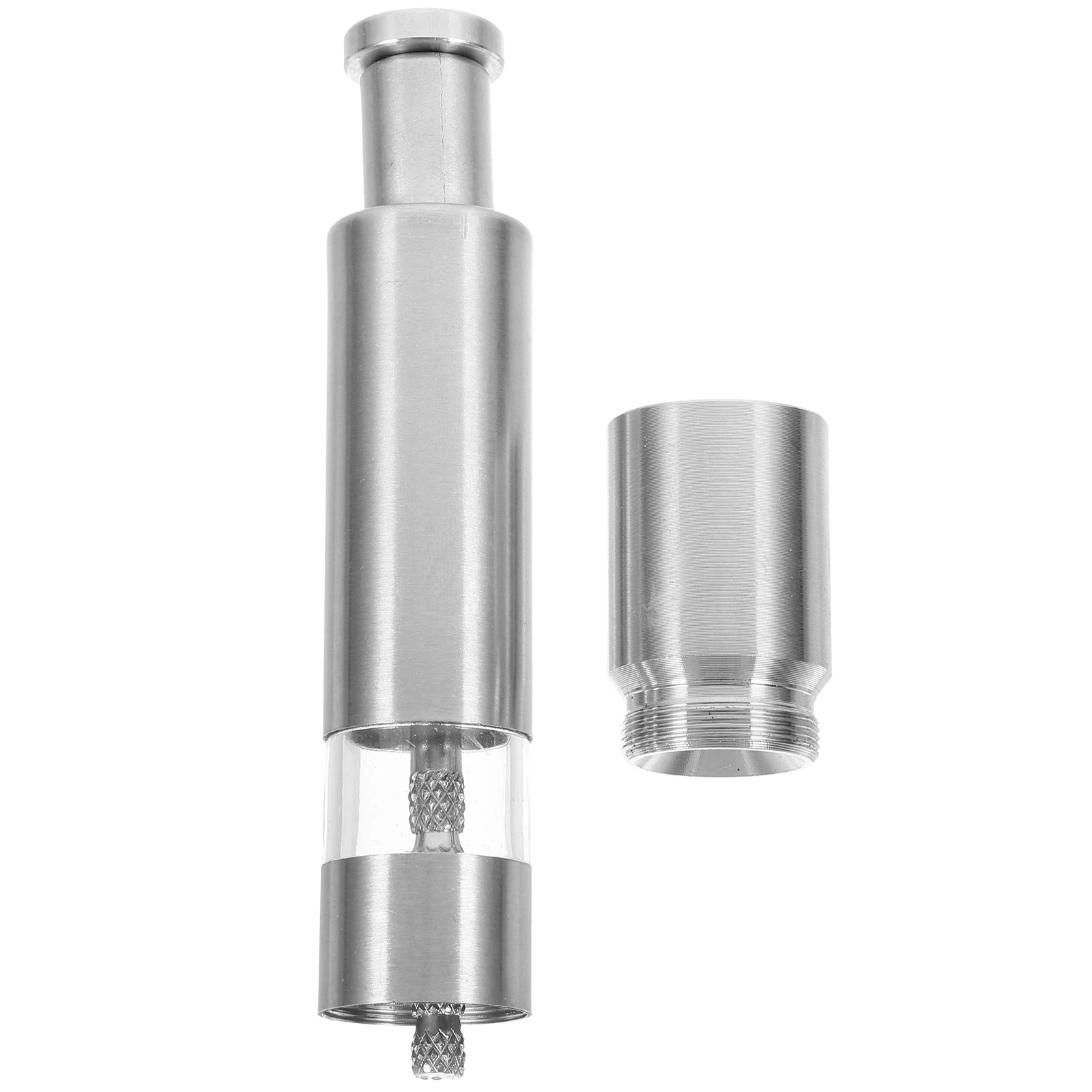 

Manual Stainless Steel Pepper Mill Portable Multi-Purpose Kitchen Grinding Tool Silver Pepper Kitchen Spice Bottle