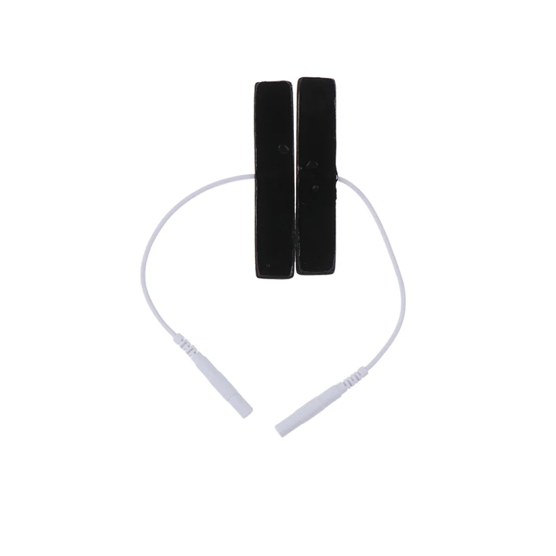 2 Stück selbstklebende Ersatz-Elektrodenpads aus Vliesstoff für TENS EMS Digital-Therapiegeräte, Massagegeräte, 1,2 x 6,5 cm, Nervenstimulator – Detail 8