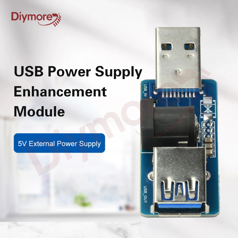 Netzteil-Enhancement-Modul, USB-Stromverteiler mit DC-Stromversorgung, externer Last, USB-Anschluss, 5 V