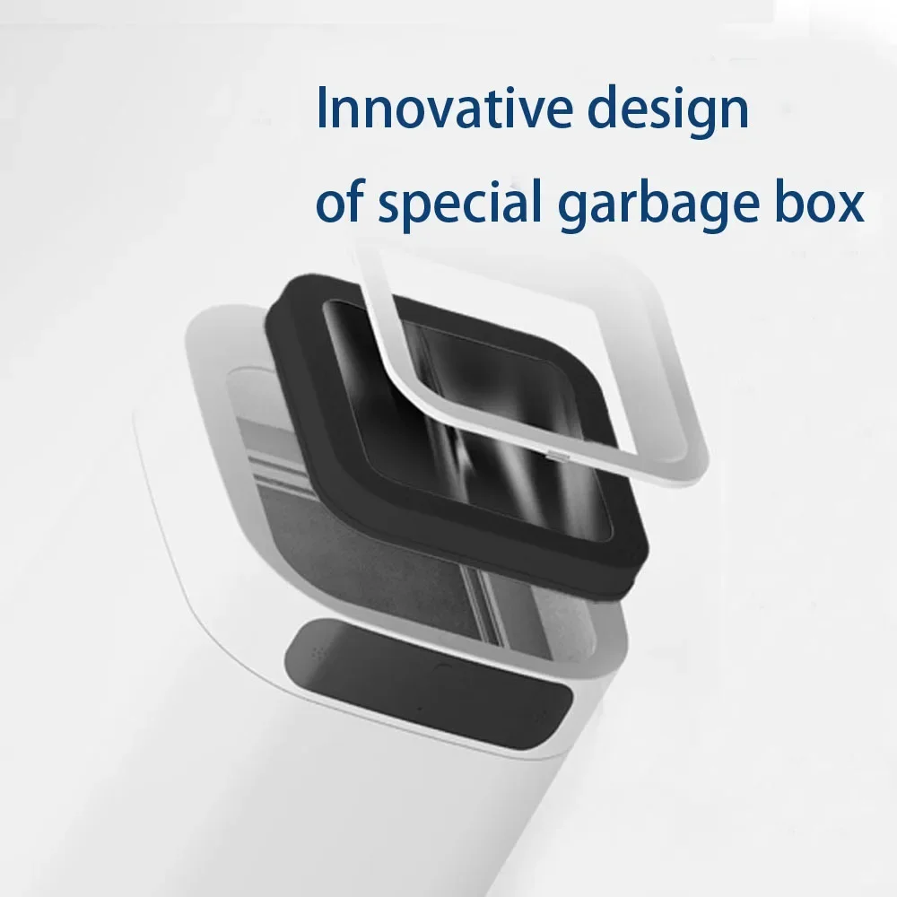 Factory Sale Portable Type C Charging Smart Trash Can With Self-sealing