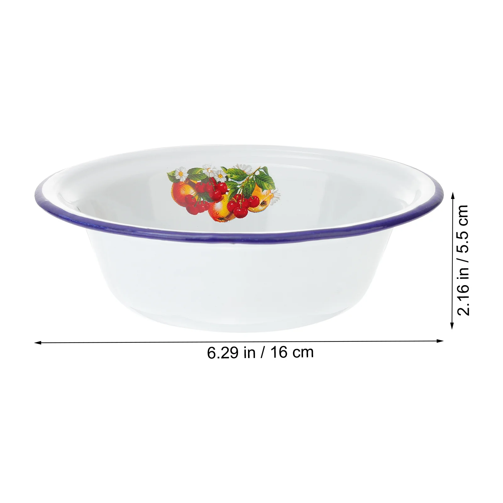 

Enamel Soup Basin Thickened Retro Storage Basin Multipurpose Kitchen Gadget Household Enamel Washbasin Practical Use