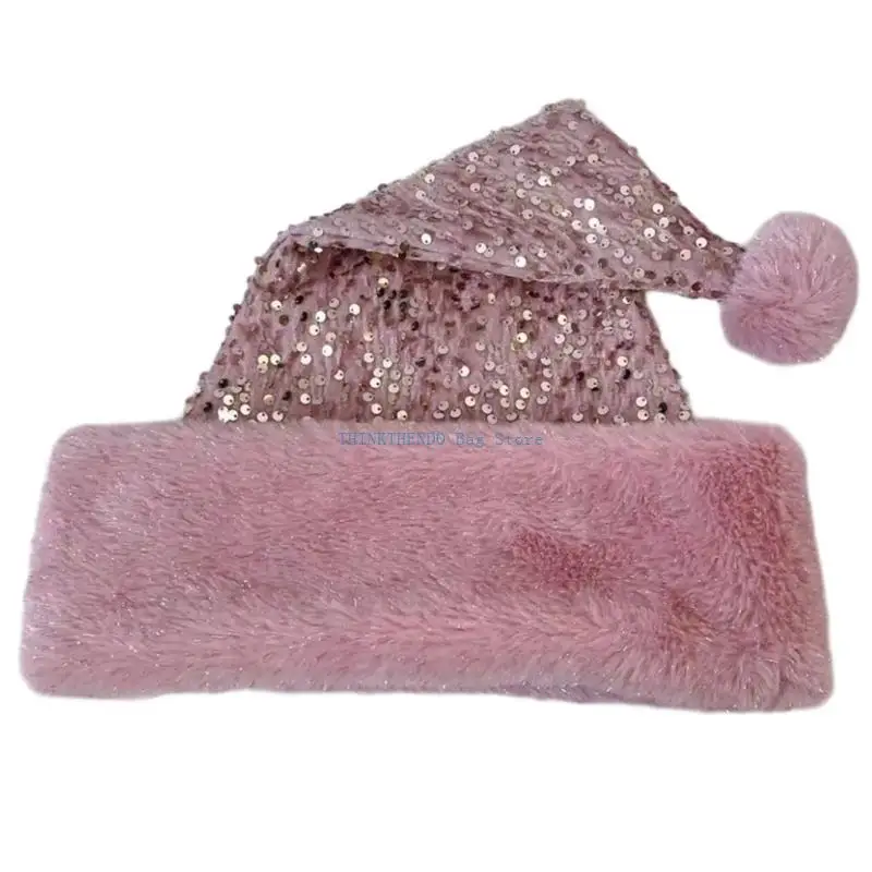 340D Eye-Catching Santa Hats Thicken Plush for Cosplay Santa Mischievous