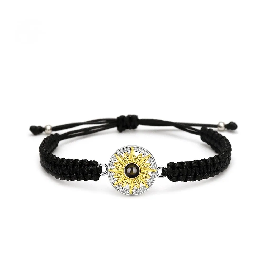 S925 reines silber gewebtes Projektions hands eil