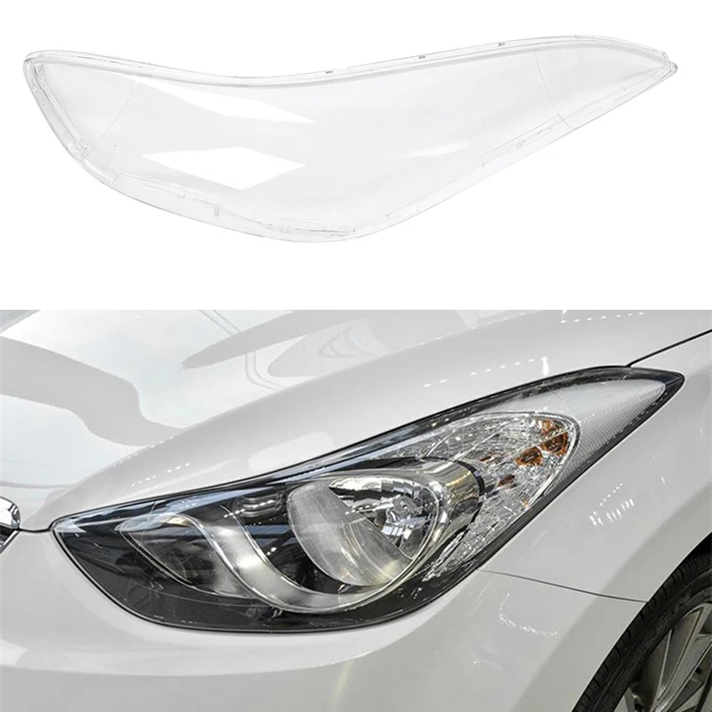 

Car Front Left Headlamp Lens Car Replacement Auto Shell Cover for Hyundai Elantra 2012-2016