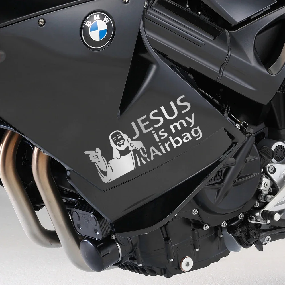 شارات فيلم الفينيل للزينة ، Jesus هو وسادة هوائية ، ملصق للدراجات النارية ، الشاحنات ، النوافذ ، الأبواب ، السلامة ، القيادة ، مبآكات الله ، الملحقات #4