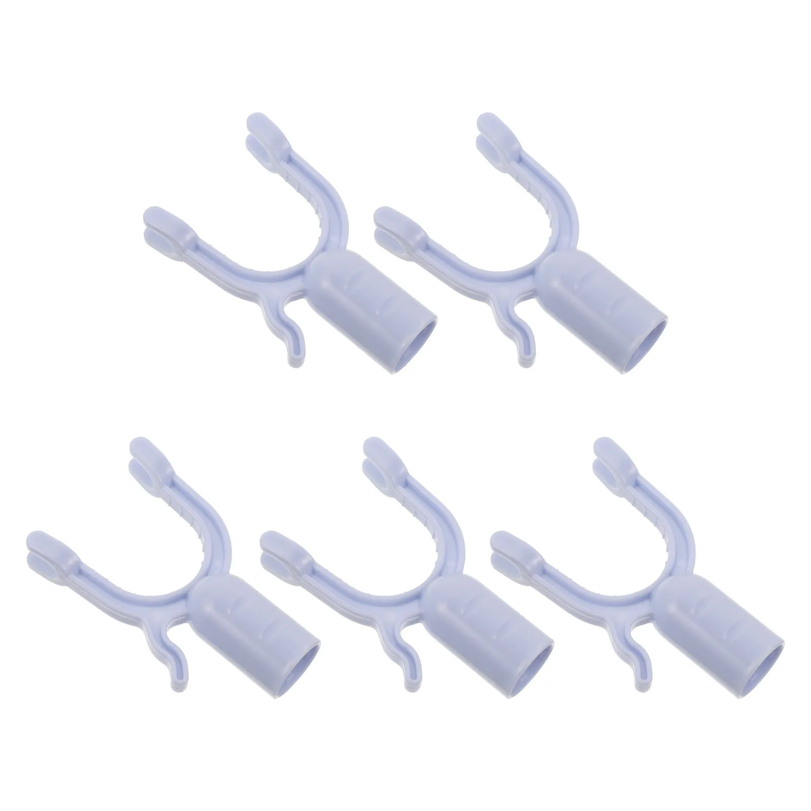 5Pcs Clothes Pole Tip Fork Sky Blue Lightweight Plastic Y Shaped Laundry Pole Replacement Head for Home Rv Camping Utility