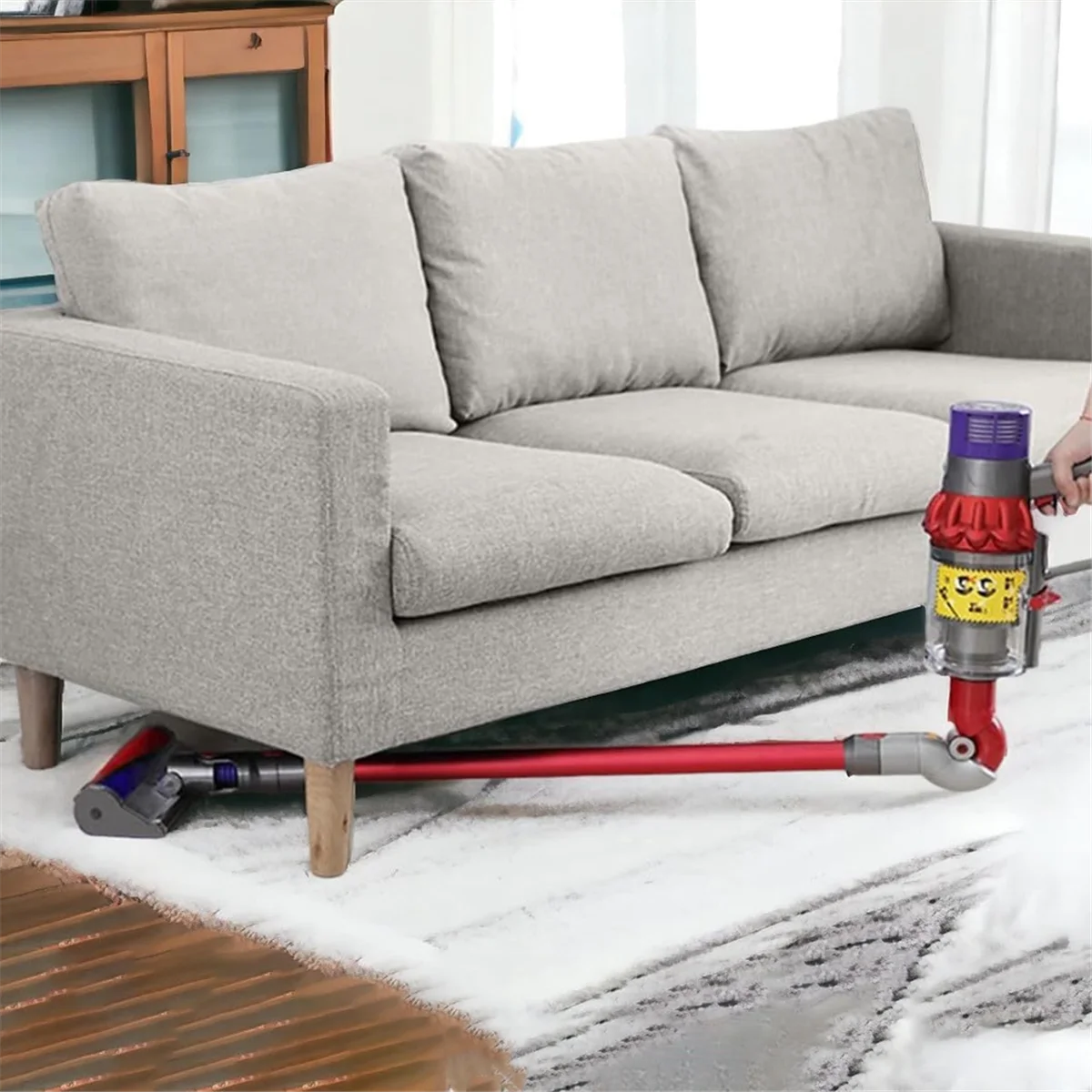 Верхний нижний адаптер, быстроразъемный адаптер с низким вылетом для деталей пылесоса Dyson V7 V8 V10 V11 с кнопкой блокировки триггера_ABGP