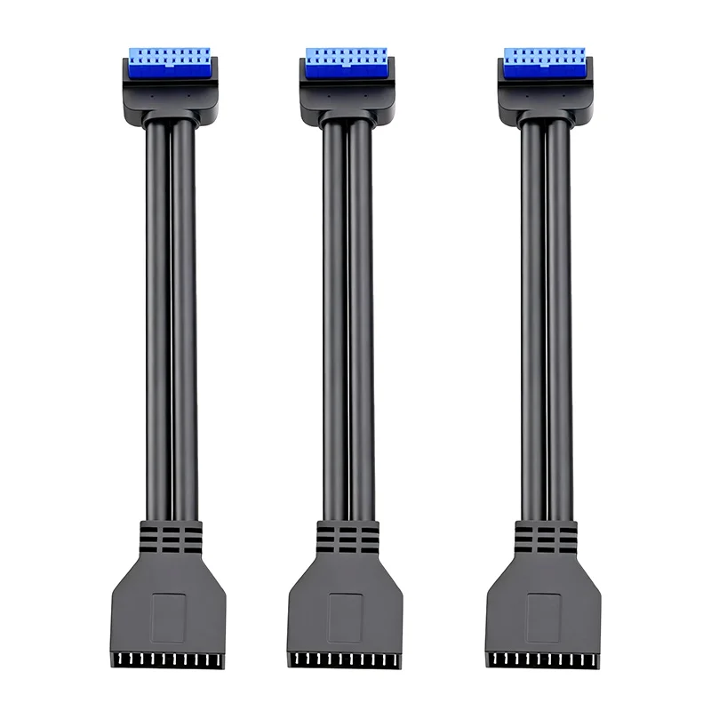 19Pin USB 3.0 Motherboard Front And Rear Panel Connector Cable 19 Pin Male to Female Extension Cable With Up/Left/Right Bend