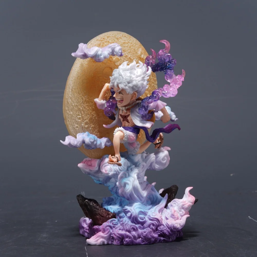 Anime One Piece Monkey·D·Luffy GK Sun God Nikka Flying To The Moon PVC Action Figure Collectible Model Doll Toy 14CM